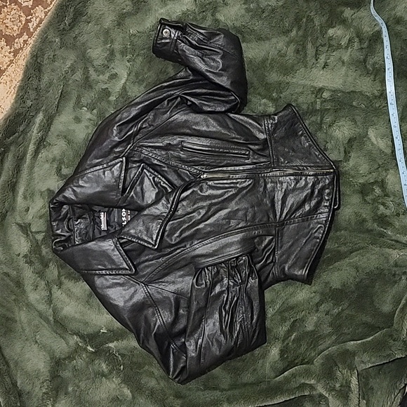 80s Wilsons leather cropped leather jacket - Picture 2 of 6